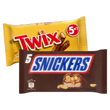 Mars, Snickers, Bounty of Twix